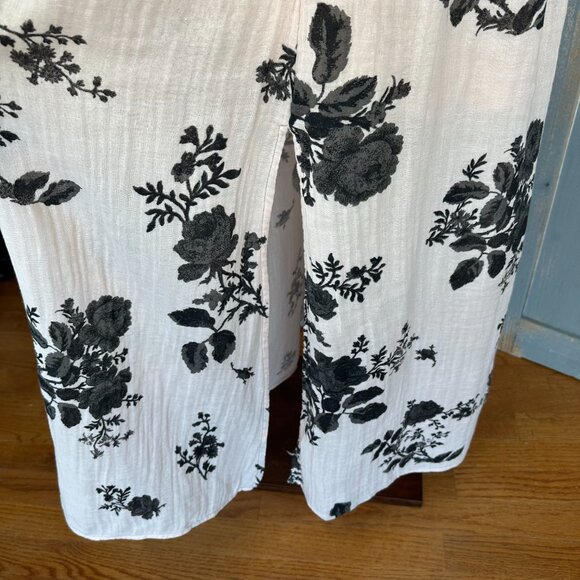 Free People Cream and Black Floral Midi Dress - Picture 12 of 16